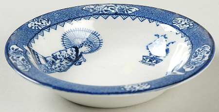 Tsing (Blue) Rim Fruit/Dessert (Sauce) Bowl