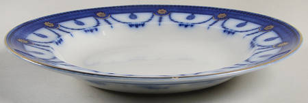 Venice Flow Blue (Gold Trim) Large Rim Soup Bowl