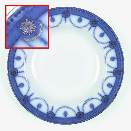 Venice Flow Blue (Gold Trim) Rim Soup Bowl