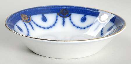 Venice Flow Blue (Gold Trim) Fruit/Dessert (Sauce) Bowl
