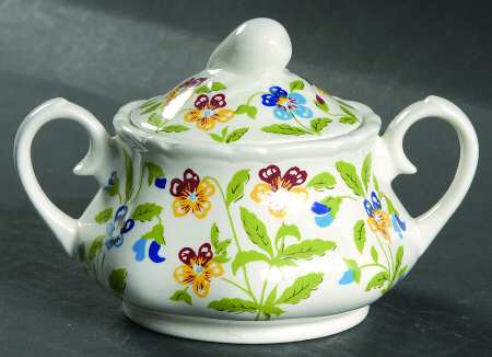 Victorian Gardens Sugar Bowl & Lid