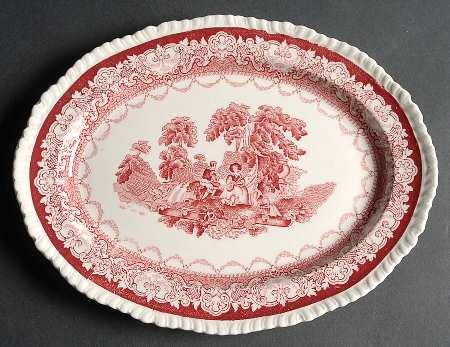 Watteau 12" Oval Serving Platter