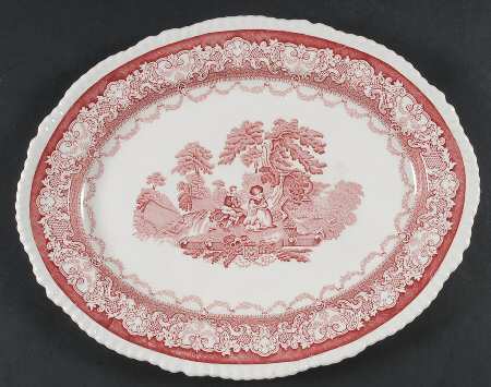 Watteau 14" Oval Serving Platter