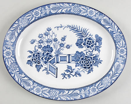 Wincanton Blue 11" Oval Serving Platter