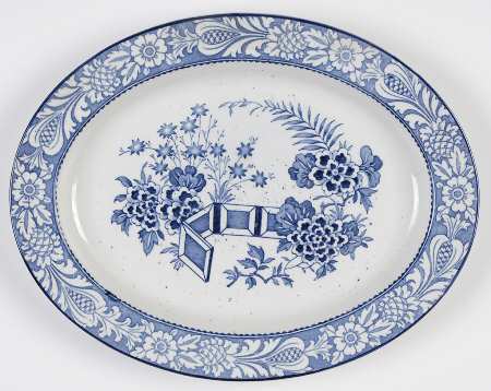 Wincanton Blue 10" Oval Serving Platter