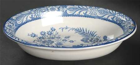 Wincanton Blue 9" Oval Vegetable Bowl