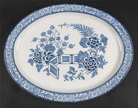 Wincanton Blue 16" Oval Serving Platter