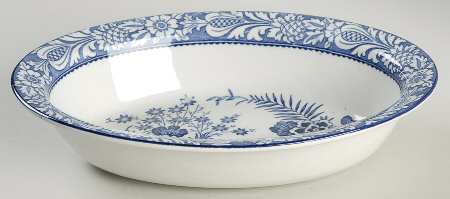 Wincanton Blue 10" Oval Vegetable Bowl