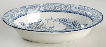 Wincanton Blue 7" Oval Vegetable Bowl