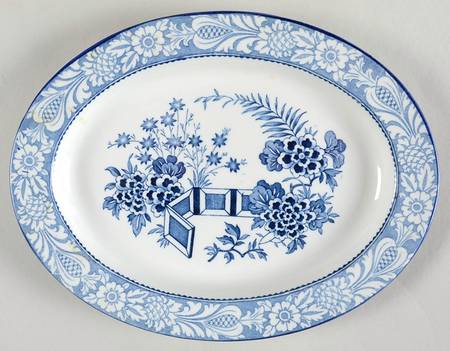 Wincanton Blue 10" Oval Serving Platter