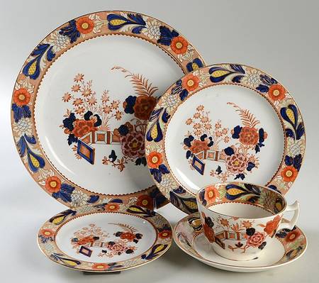 Wincanton Blue and Rust 5 Piece Place Setting