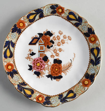 Wincanton Blue and Rust Handled Cake Plate