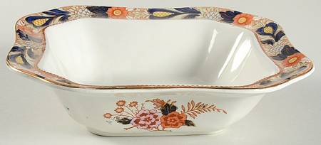 Wincanton Blue and Rust Square Vegetable No Lid