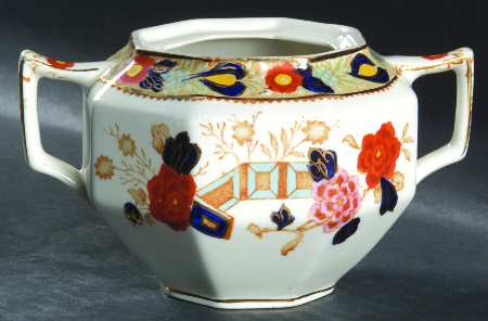 Wincanton Blue and Rust Sugar Bowl No Lid