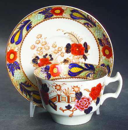 Wincanton Blue and Rust Oversized Cup & Saucer Set