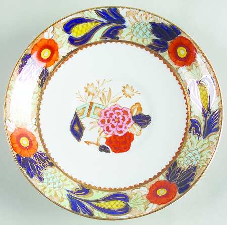 Wincanton Blue and Rust Saucer