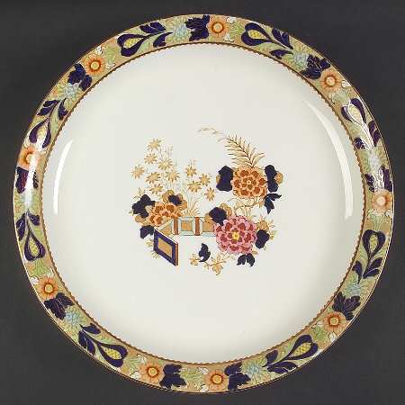 Wincanton Blue and Rust 12" Chop Plate (Round Platter)