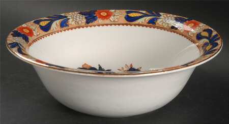 Wincanton Blue and Rust 9" Round Vegetable Bowl