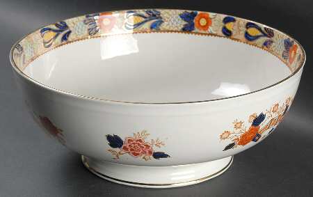 Wincanton Blue and Rust 10" Large Fruit Bowl