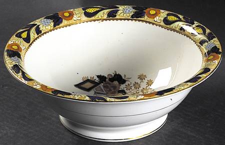 Wincanton Blue and Rust 10" Large Fruit Bowl