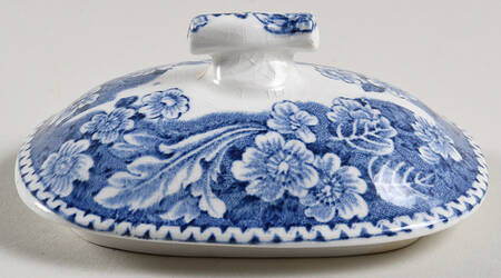 Woodland Blue (Center Scene) Lid for Sugar Bowl