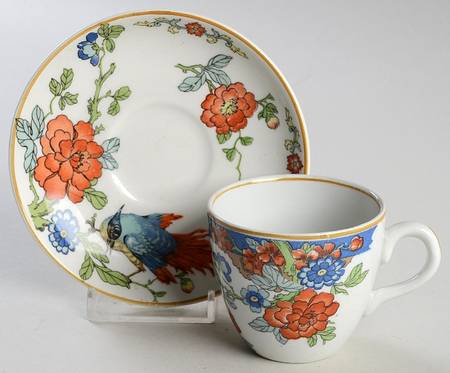 WOO1 Flat Demitasse Cup & Saucer Set