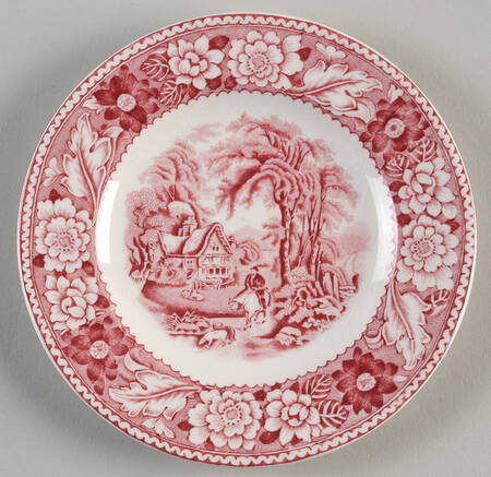 Woodland Pink Bread & Butter Plate