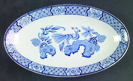 Yuan Blue and White (Older) Underplate for Gravy Boat
