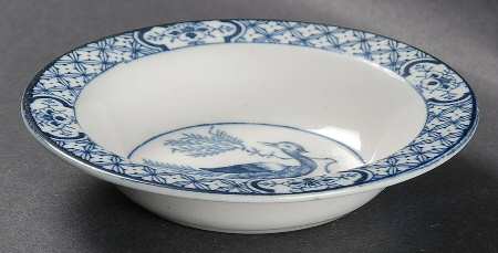 Yuan Blue and White (Older) Rim Fruit/Dessert (Sauce) Bowl