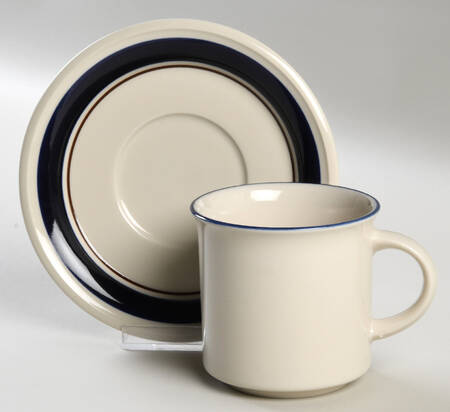 Blue Mist Flat Cup & Saucer Set