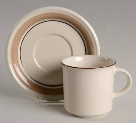 Grey Mist Flat Cup & Saucer Set