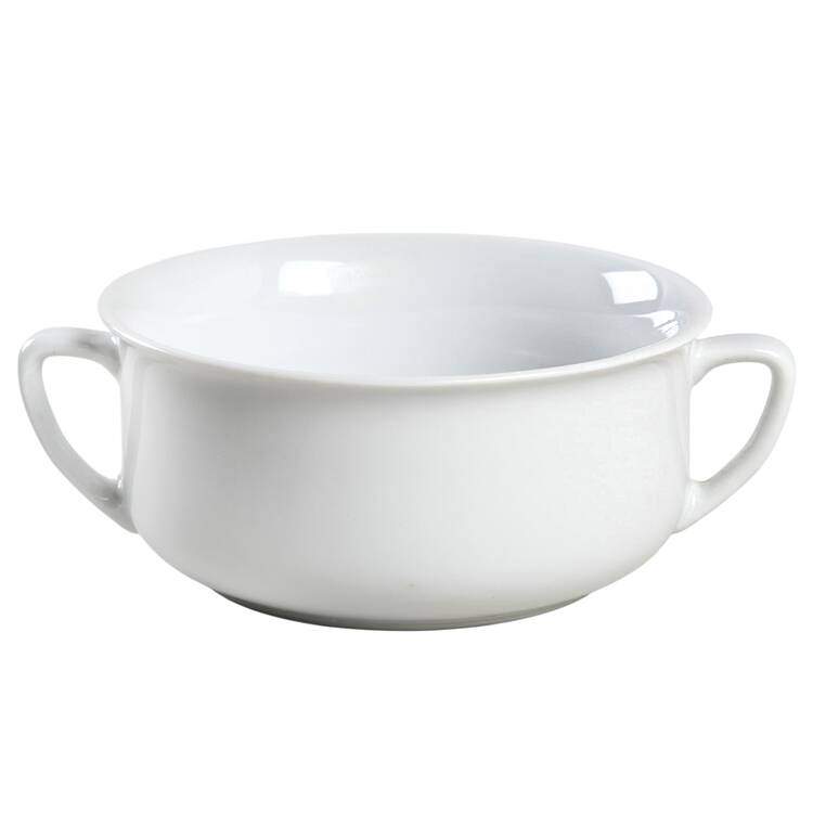 Basics Collections White Flat Cream Soup Bowl
