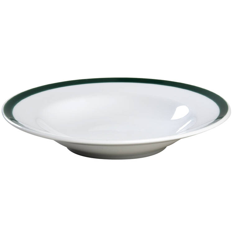 Brasserie Green Large Rim Soup Bowl