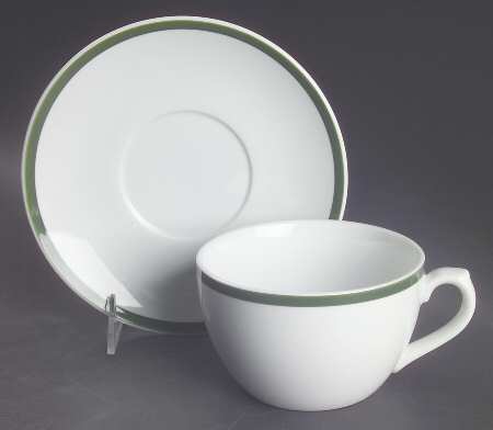 Brasserie Green Breakfast Cup & Saucer Set