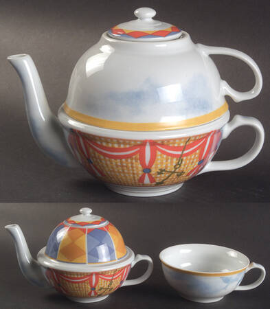 Montgolfiere Individual Teapot & Lid with Cup