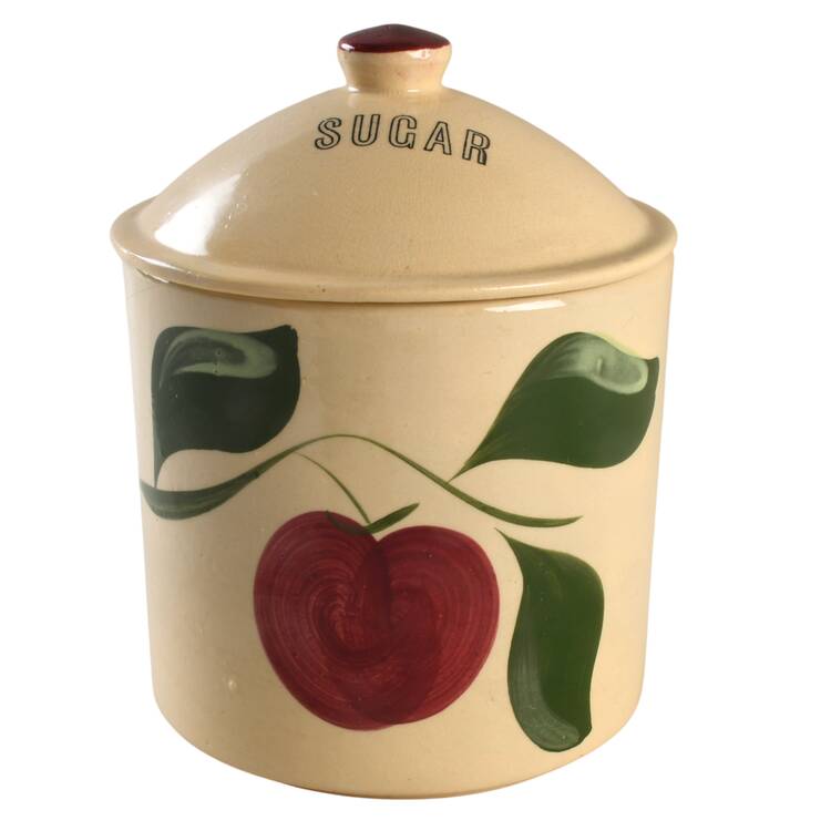 Apple Sugar Canister & Lid