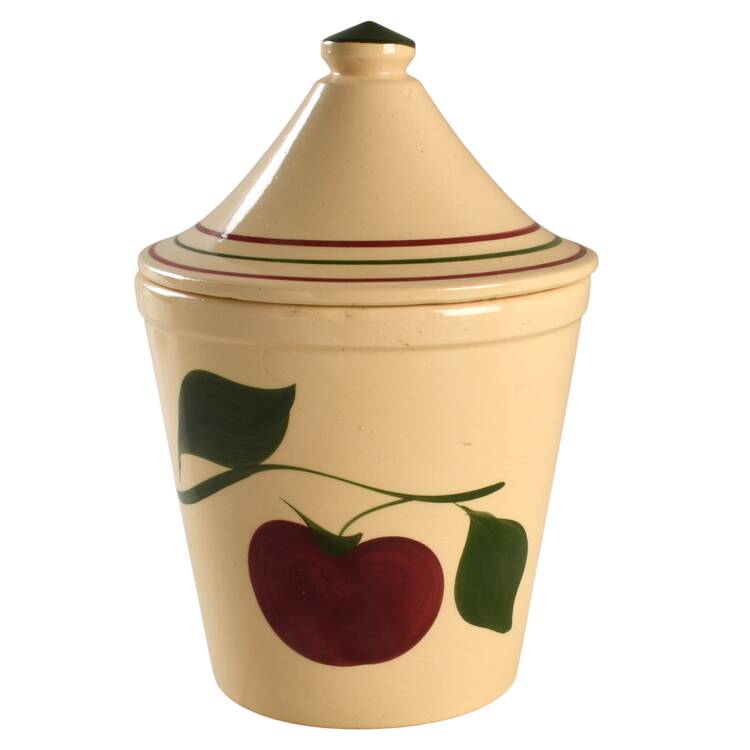 Apple Cookie Jar & Lid