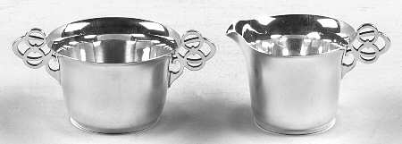 Sterling Hollowware Mini Sterling Creamer and Open Sugar