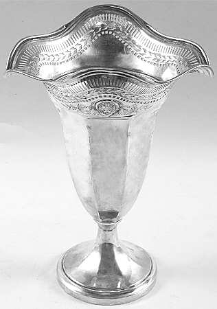 Sterling Hollowware Large Sterling Vase