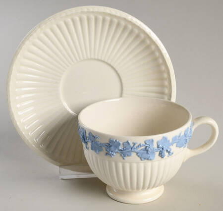 2804 (Edme, Blue Grapes) Footed Cup & Saucer Set