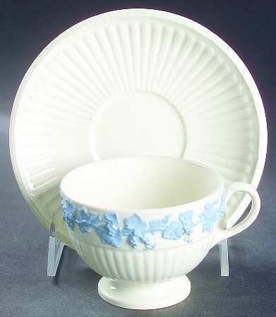 2804 (Edme, Blue Grapes) Footed Cup & Saucer Set