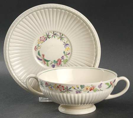 A6463-AK6463 Footed Cream Soup Bowl & Saucer Set