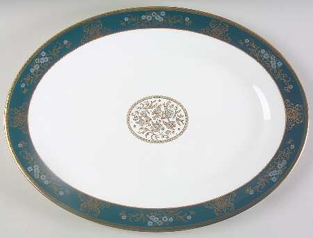 Agincourt Blue 15" Oval Serving Platter
