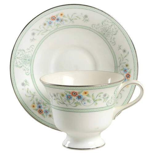 Agincourt Green Footed Cup & Saucer Set by Wedgwood
