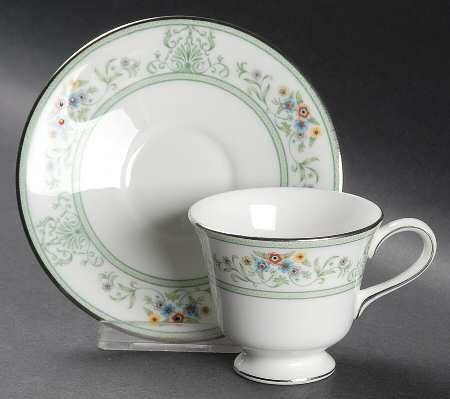 Agincourt Green Footed Demitasse Cup & Saucer Set by Wedgwood