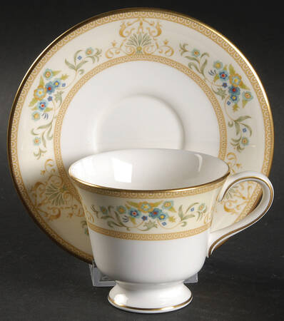 Agincourt Ivory Footed Demitasse Cup & Saucer Set