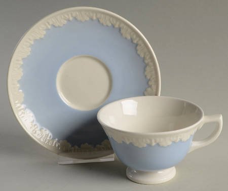 Albion Corinthian Blue Footed Cup & Saucer Set