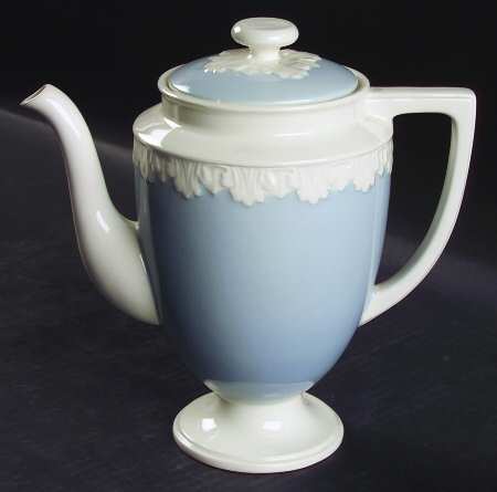 Albion Corinthian Blue Coffee Pot & Lid