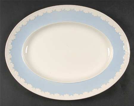Albion Corinthian Blue 15" Oval Serving Platter
