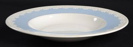 Albion Corinthian Blue Rim Soup Bowl